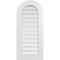 Ekena Millwork Round Top Surface Mount PVC Gable Vent: Functional, w/ 3-1/2"W x 1"P Standard Frame, 18"W x 40"H GVPRT18X4001SF - alternate 1